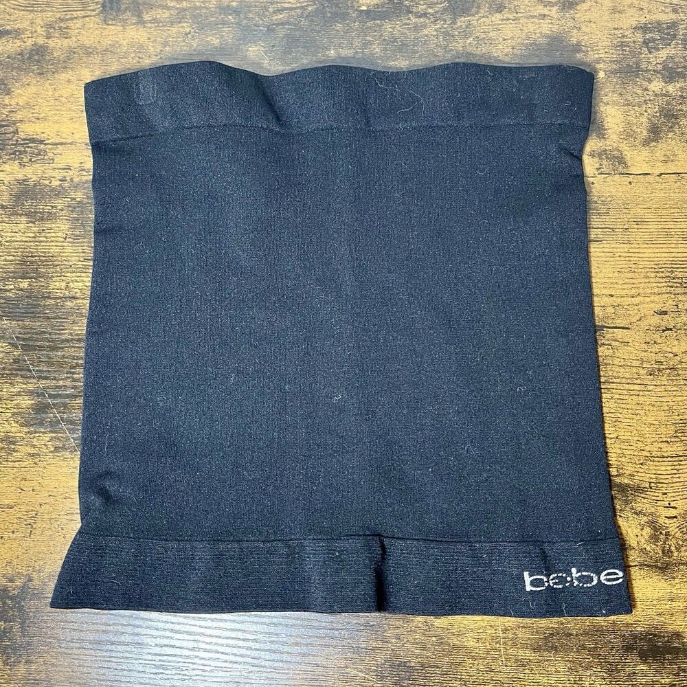 Bebe Strapless Shapewear Tube Top Y2K Black Stretch Women’s L